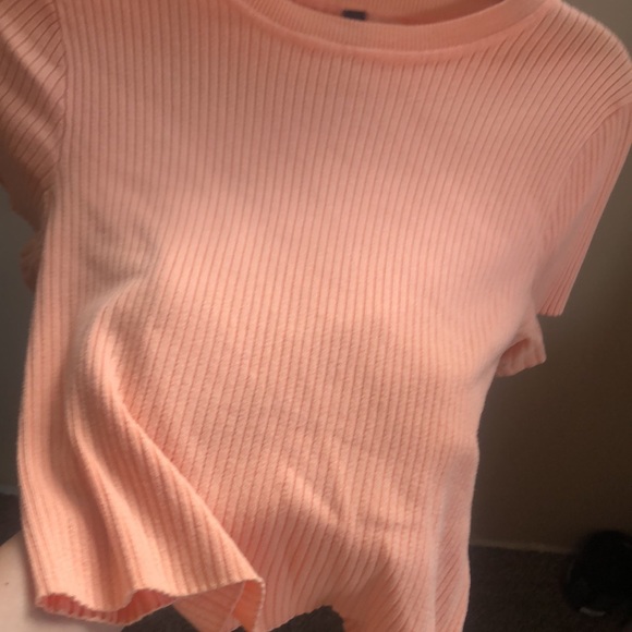 H&M Short Sleeve Ribbed Top Size Medium - Picture 2 of 3